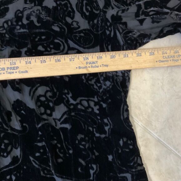 Coldwater Creek Velvet Burnout Blouse top petite XL whimsy Goth Fairy Grunge - Picture 5 of 12